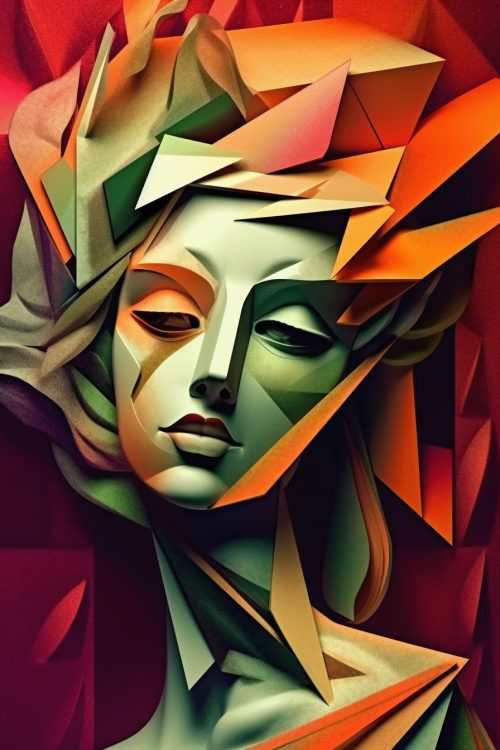 Neo Cubist Ai Digital Print by Alex Gonzalez