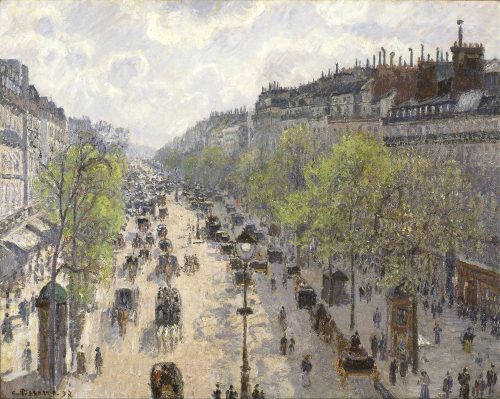 The Boulevard Montmartre on a Spring Morning - Le Boulevard Montmartre, Matinée de Printemps 1897