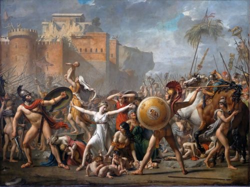 The Intervention of the Sabine Women (1799) by Jacques-Louis David