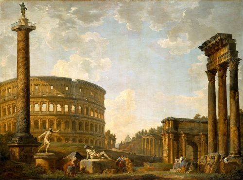 Roman Capriccio: The Colosseum and Other Monuments (1735) by Giovanni Paolo Panini