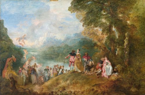 The Embarkation for Cythera (1717) by Antoine Watteau
