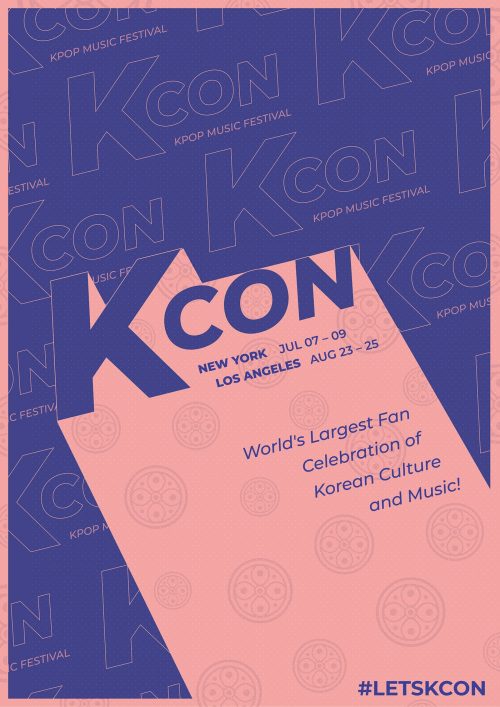 Typographic KCON Newsletter Poster - Erielle Gonzalez