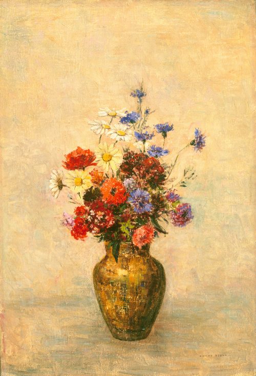 Flowers in a Vase (1910) by Odilon Redon