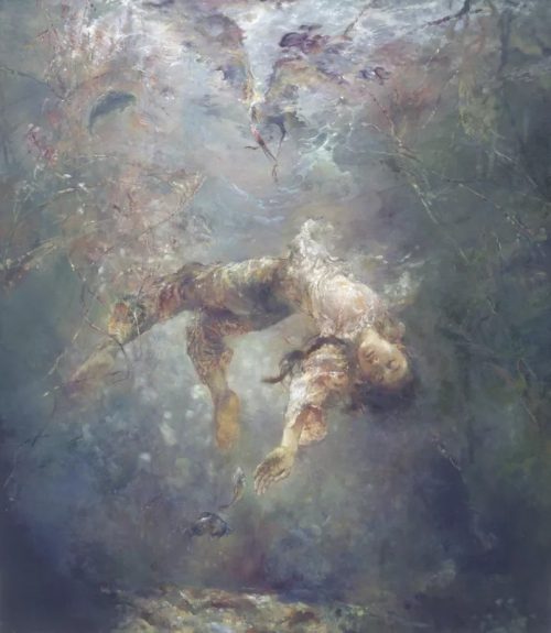 Story of a Girl and a Crane (2015) by Hu Jundi