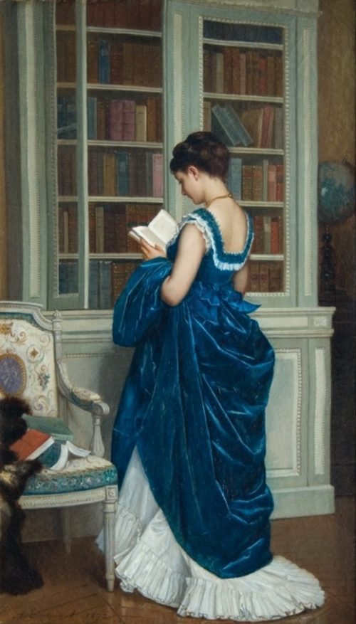 Dans la Bibliothèque (1872) by Auguste Toulmouche