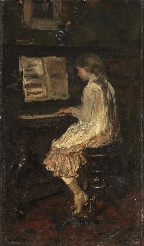 Girl at the Piano (1879) by Jacob Maris