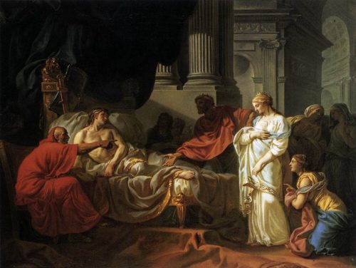 Antiochus and Stratonica (1774) by Jacques-Louis David