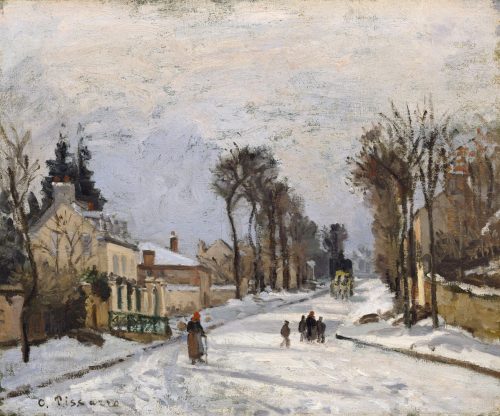 Route to Versailles, Louveciennes (1869) by Camille Pissarro