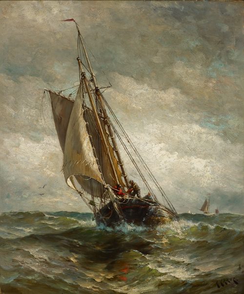 Running for an Anchorage (1882) by Henry Chase