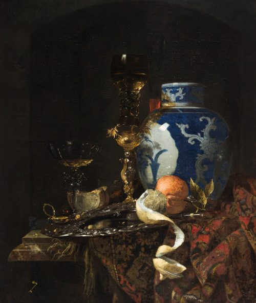 Still-Life with a Late Ming Ginger Jar (1669) by Willem Kalf