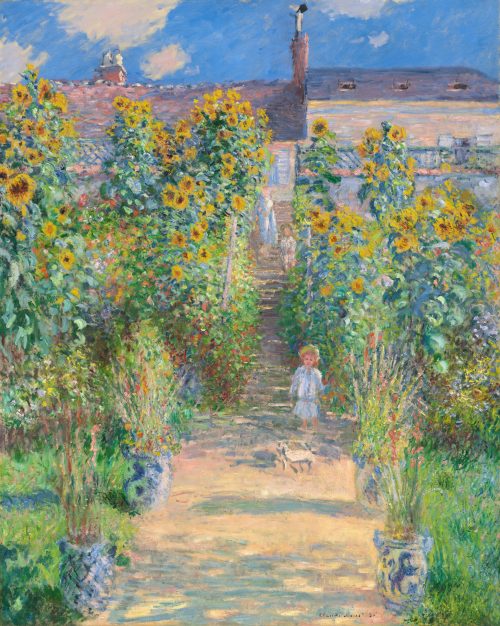 The Artist's Garden at Vétheuil (1880) by Claude Monet