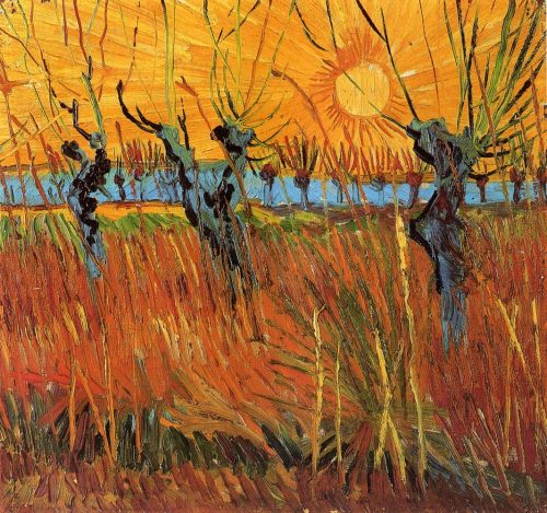 Willows at Sunset (1888) by Vincent van Gogh