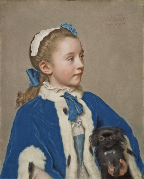 Portrait of Maria Frederike van Reede-Athlone at Seven Years of Age (1755) by Jean-Étienne Liotard