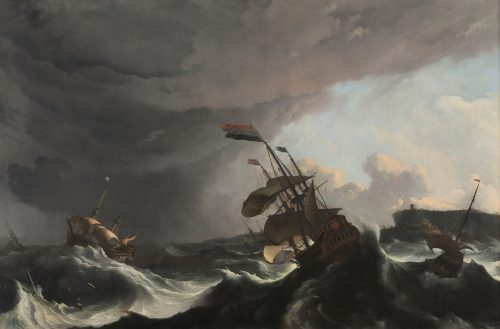 Warships in a Heavy Storm (c. 1695)