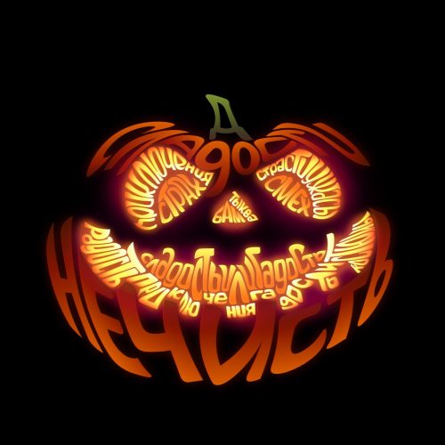 Halloween pumpkin Font poster