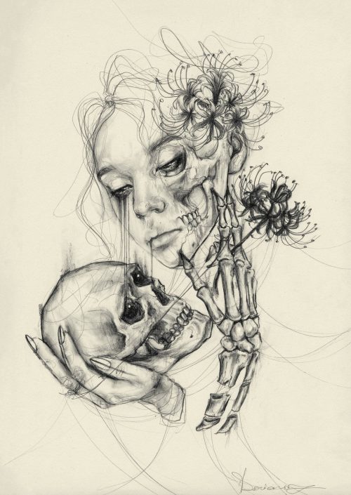 Lovers Drawing by Doriana Popa