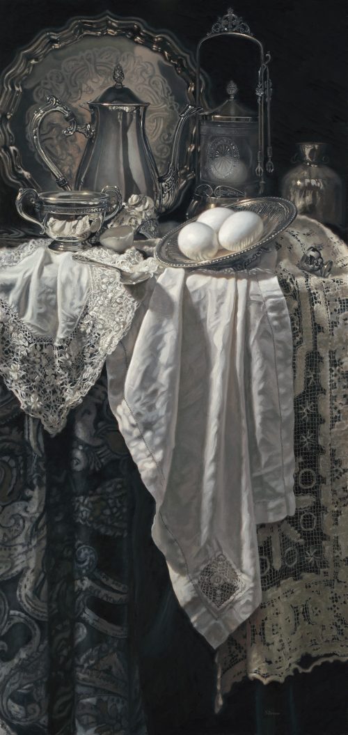 Silver and Lace with Eggs by Susan Paterson