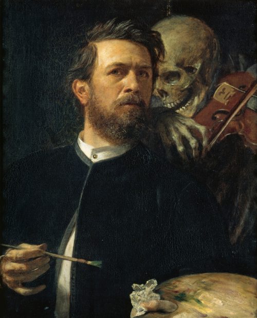 Self-portrait with fiddling Death (1872) by Arnold Böcklin