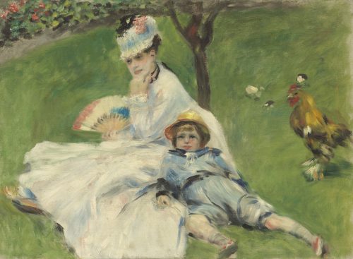 Madame Monet and Her Son (1874) by Auguste Renoir