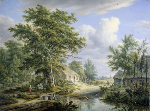 Farms on the Fringe of a Wood (1812) by Egbert van Drielst