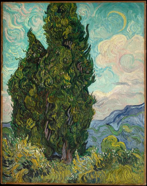 Cypresses (1889) by Vincent van Gogh
