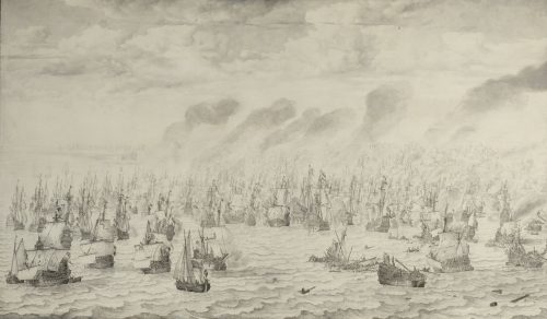 The Battle of Terheide (1657) by Willem van de Velde the Elder