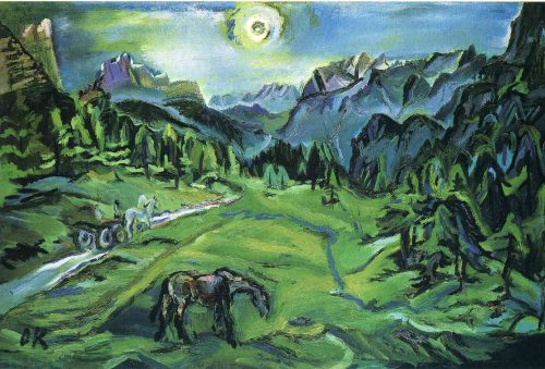 Tre Croci – Dolomite Landscape (1913) by Oskar Kokoschka