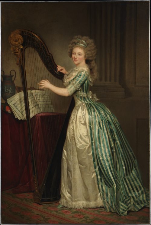 Self-Portrait with a Harp (1791) by Rose-Adélaïde Ducreux