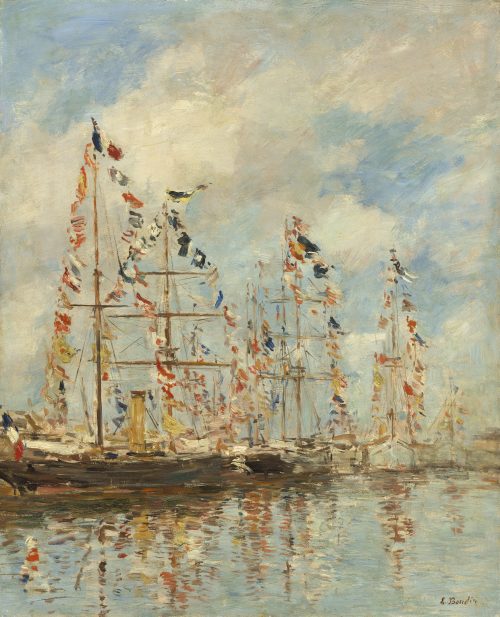 Yacht Basin at Trouville-Deauville (1896) by Eugène Boudin
