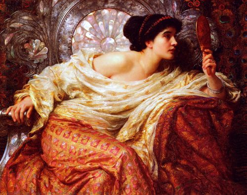 The Mirror (1896) by Frank Dicksee