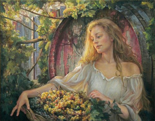 A grape gatherer