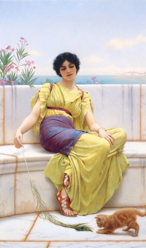 Idleness (1900) by John William Godward