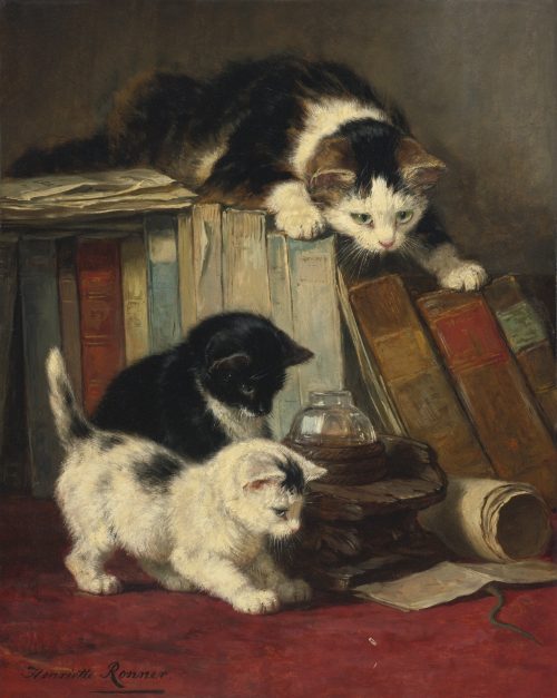 Watching the Prey by Henriëtte Ronner-Knip