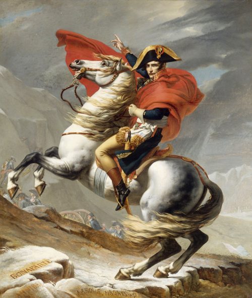 Napoleon Crossing the Alps (1801) by Jacques-Louis David