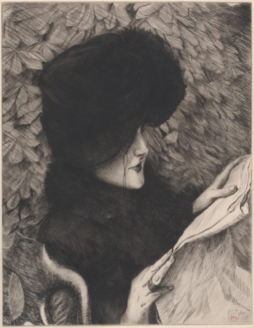 The Newspaper (1883) by James Tissot