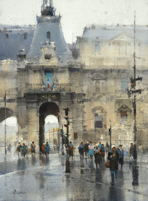 Outside the Louvre by Chung-Wei Chien