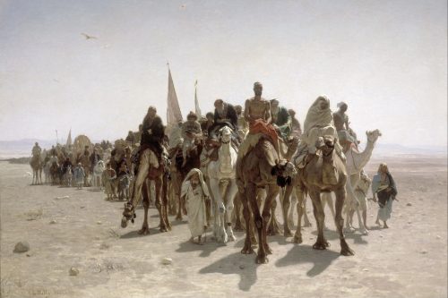 Pèlerins allant à La Mecque (1861) by Léon Belly