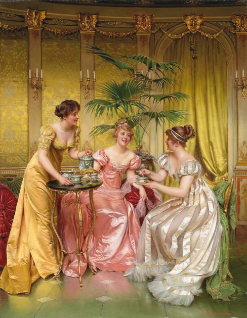Afternoon Tea for Three (before 1933) by Frédéric Soulacroix