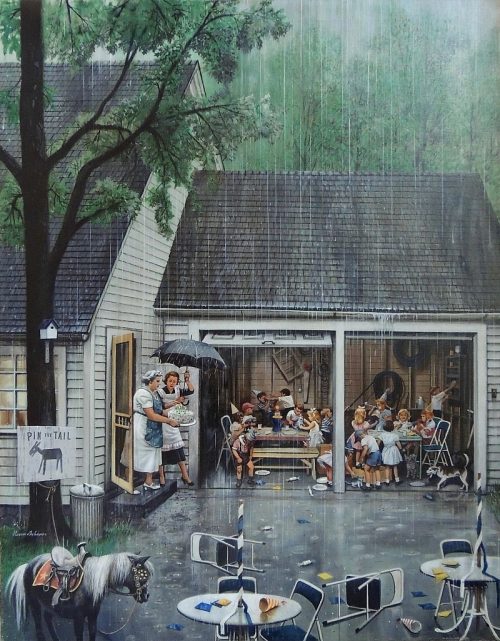 Rained Out Birthday Party (1954) by Stevan Dohanos