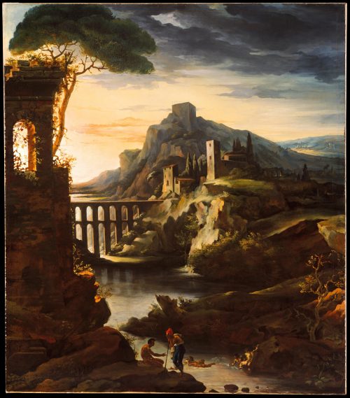 Evening: Landscape with an Aqueduct (1818) by Théodore Géricault