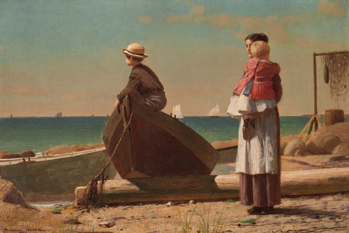Dad's Coming! (1873) by Winslow Homer