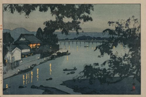Evening on the Chikugo River (1927) by Yoshida Hiroshi